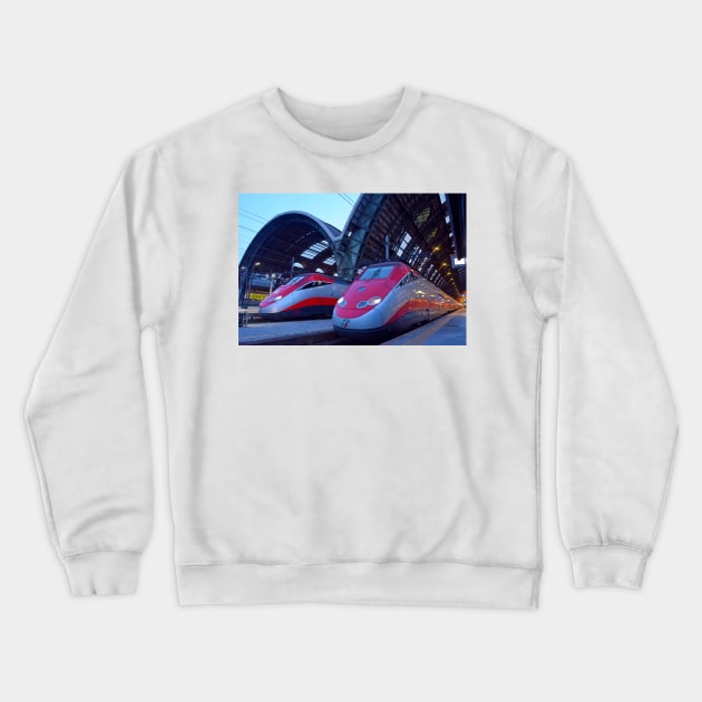 Italian High Speed trains Crewneck Sweatshirt by Random Railways